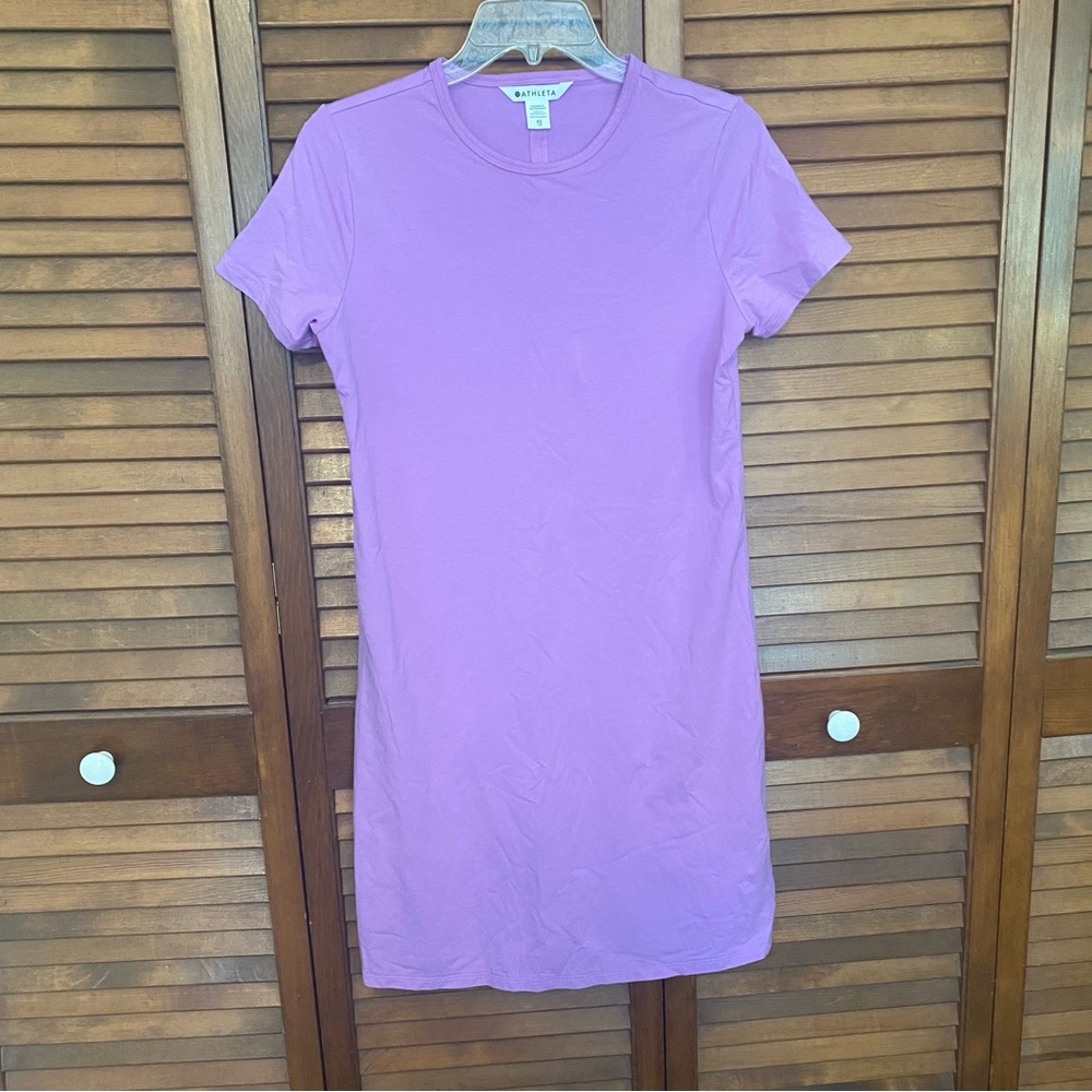 Athleta Essential Tee Dress Lavender Purple Size XS